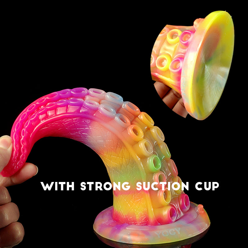 9 inch Mulit-Color Luminous Octopus Dildo
