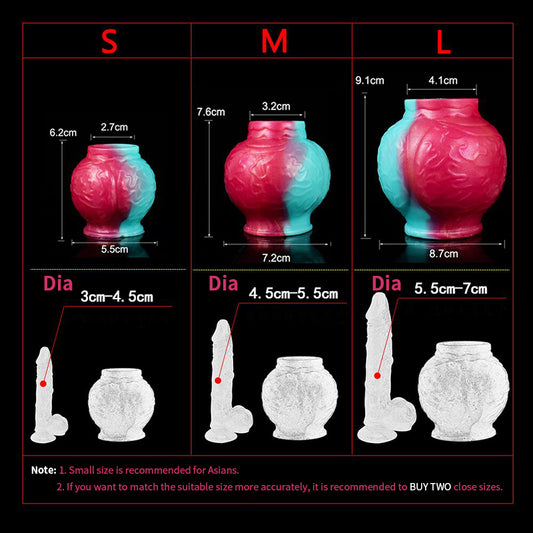 3 Sizes Silicone Big Knot For Dildos Detachable