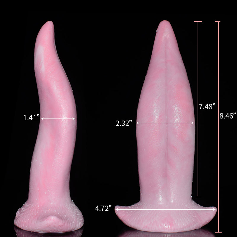 Pink Silicone Dragon Tongue Dildo