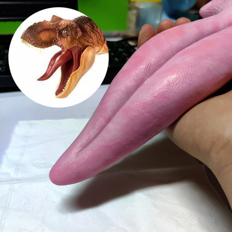 Pink Silicone Dragon Tongue Dildo