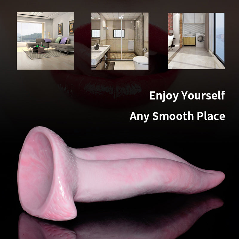 Pink Silicone Dragon Tongue Dildo