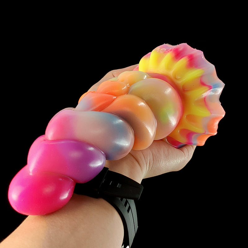 Five Rings Bead Silicone Dildo Waterproof Luminous