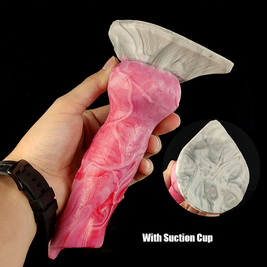 Silicone Gray Meat Color Knot Dildos