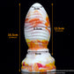 Huge Women Silicone Egg Plug Texture Colorful Fantasy Dildo