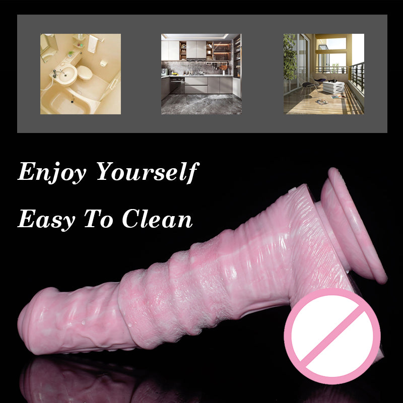 Liquid Silicone Soft Huge Pink Dildo