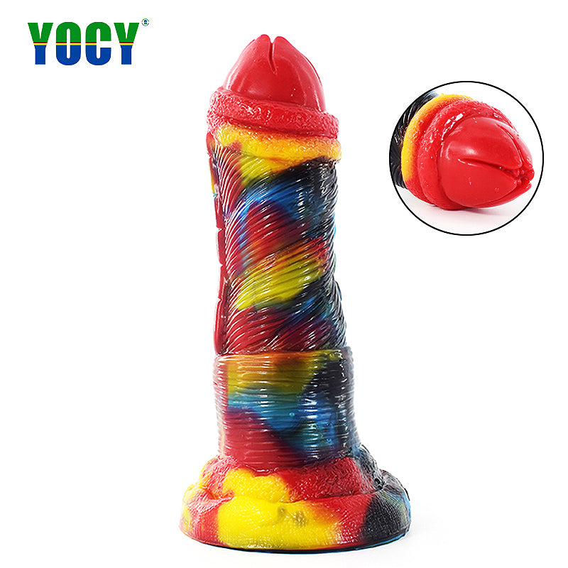 Flower Shape Head Silicone Glowing In Dark Alien Dildo