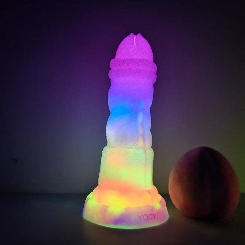 Flower Shape Head Silicone Glowing In Dark Alien Dildo