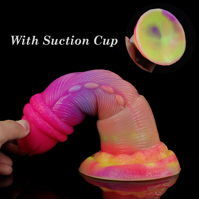 Flower Shape Head Silicone Glowing In Dark Alien Dildo