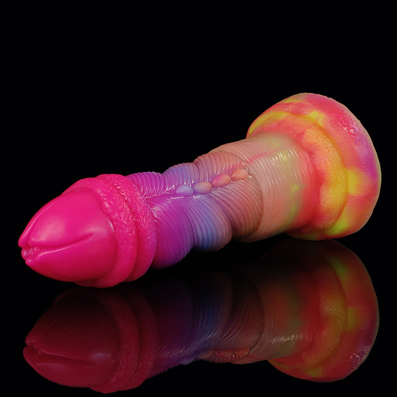 Flower Shape Head Silicone Glowing In Dark Alien Dildo