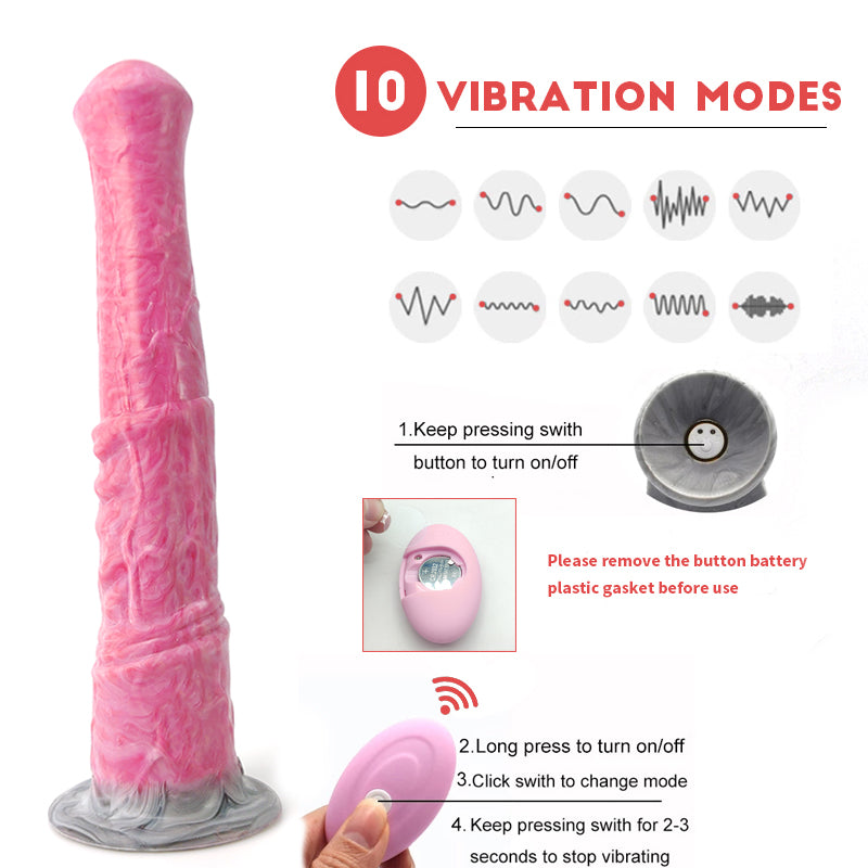 Vibrating Bullet Wireless Remote Animal Dildo