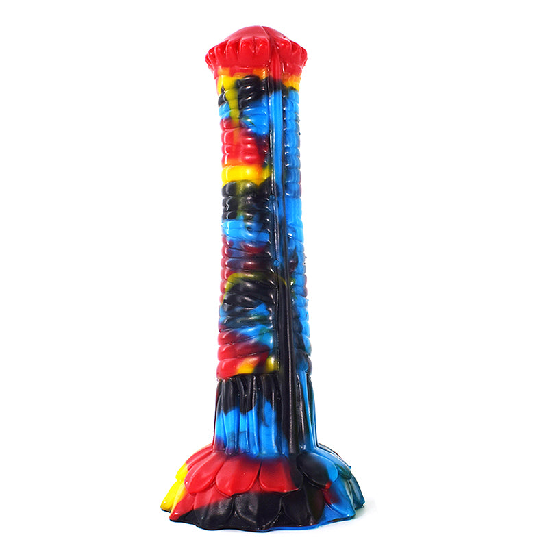 Long Horse Dildo Silicone Fake Dicks Flower Colorful
