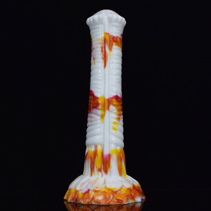 Long Horse Dildo Silicone Fake Dicks Flower Colorful