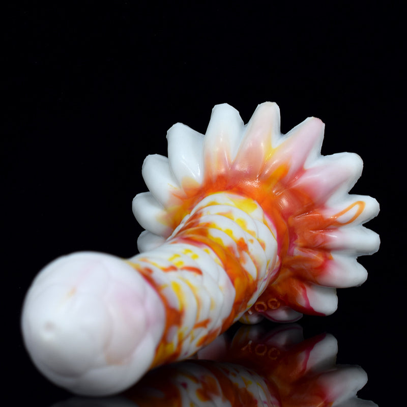 Long Horse Dildo Silicone Fake Dicks Flower Colorful