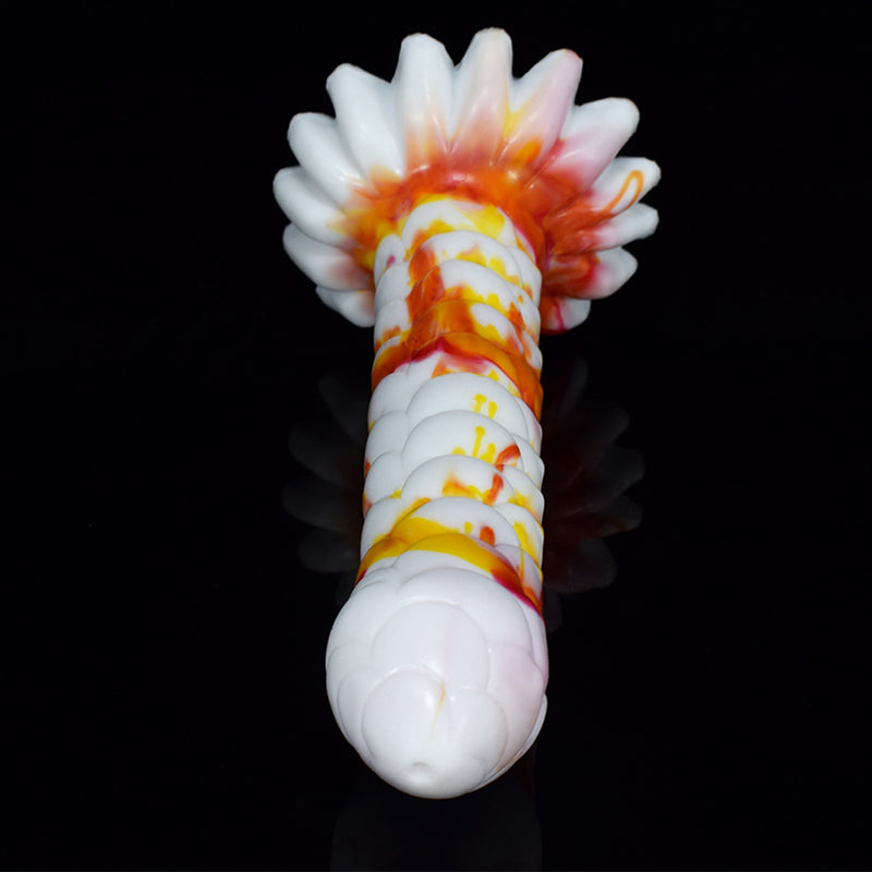 Long Horse Dildo Silicone Fake Dicks Flower Colorful