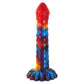 Long Horse Dildo Silicone Fake Dicks Flower Colorful