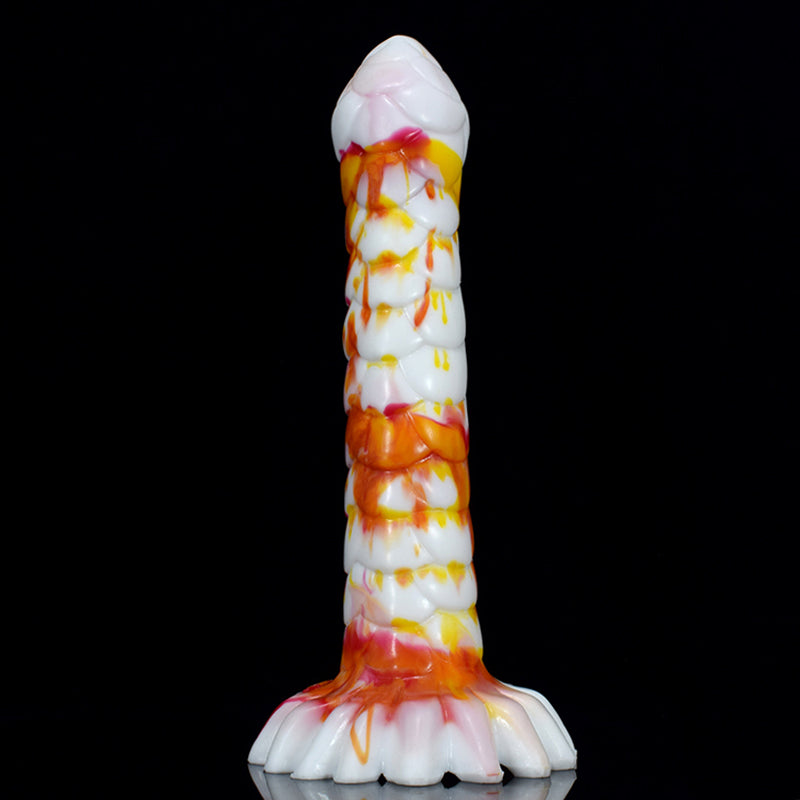 Long Horse Dildo Silicone Fake Dicks Flower Colorful