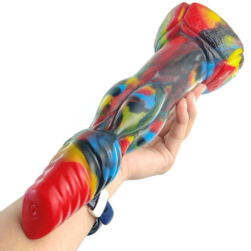 Soft Silicone Long Wolf Knot Dildo