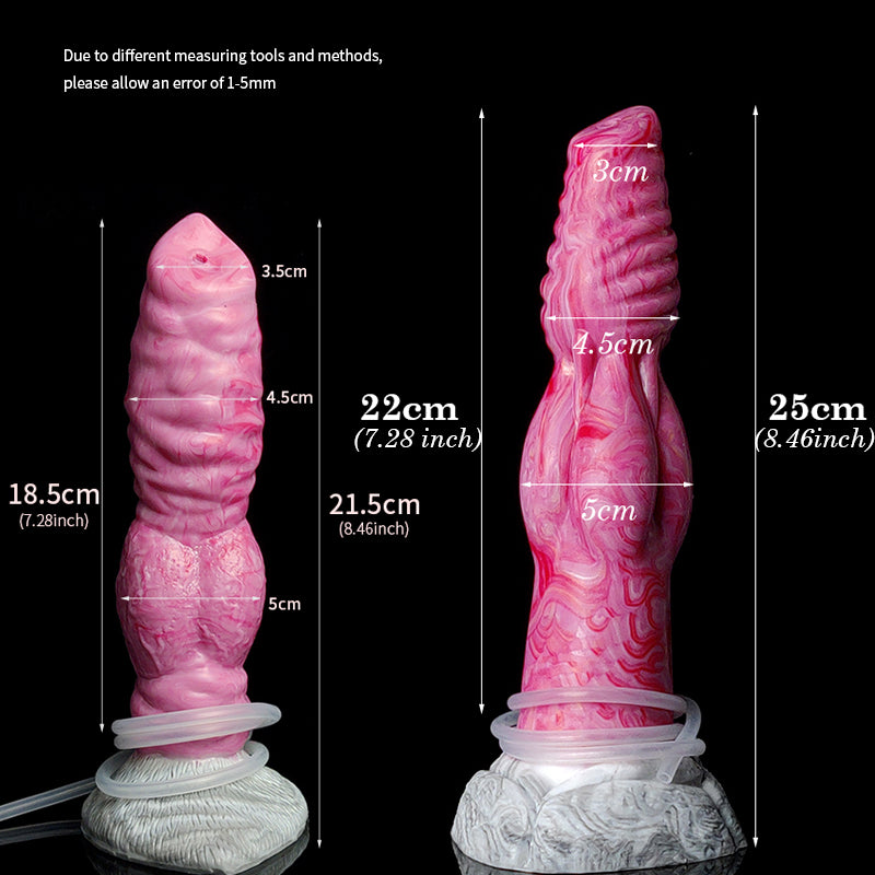 Soft Silicone Long Wolf Knot Dildo