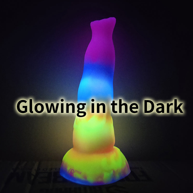 Glowing In Dark Silicone Fake Penis Dildo