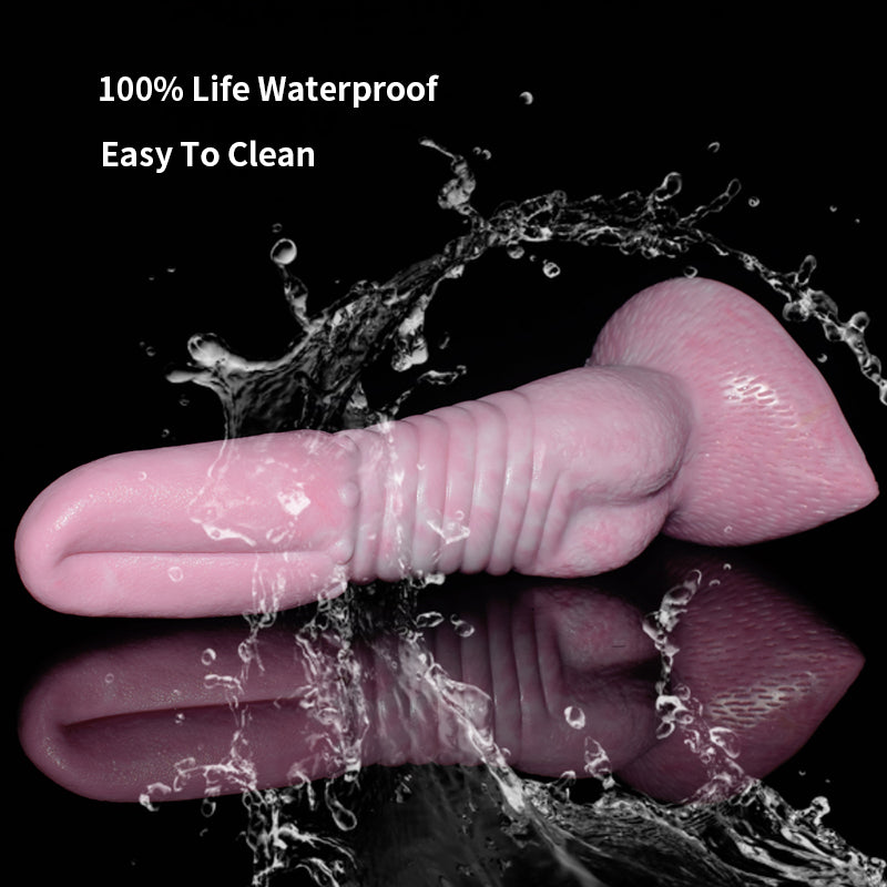 Silicone Realistic Tongue Huge Knot Dildo