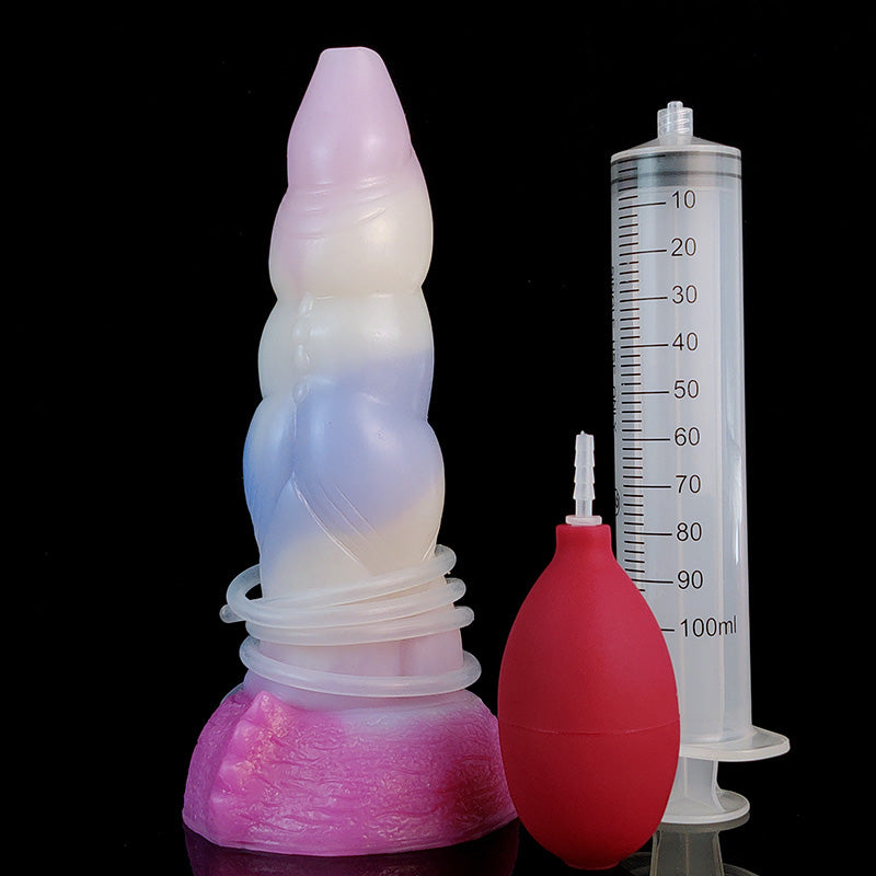 Silicone Realistic Beads Vibrator Remote Dildo