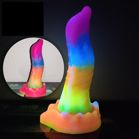 Silicone Luminous Alien Dildo With Suction Cup