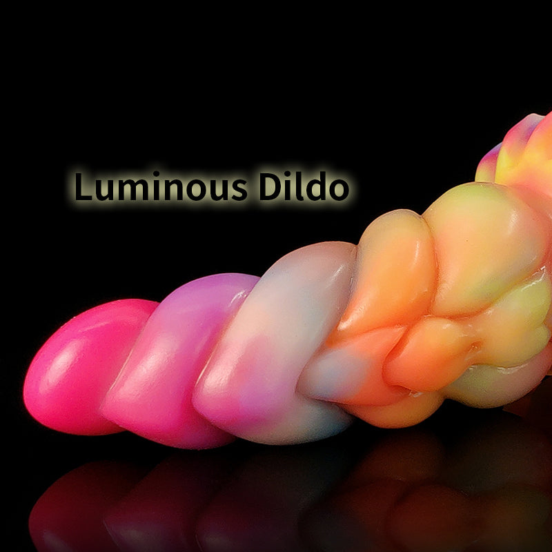 Five Rings Bead Silicone Dildo Waterproof Luminous